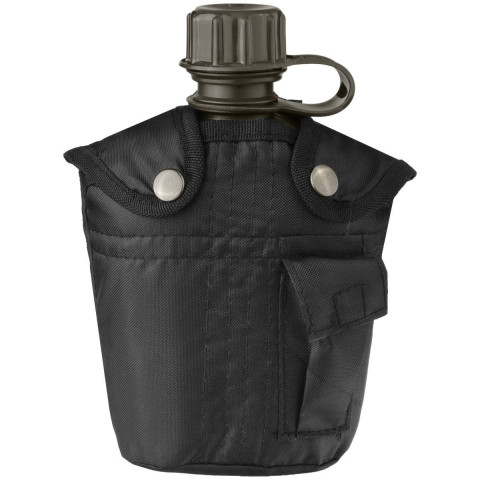 Фляга у чохлі MIL-TEC CANTEEN WITH COVER 1 L Black