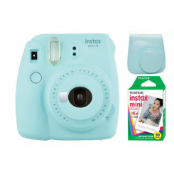 Камера моментальной печати Fuji Instax Mini 9 Синий+Чехол+Фотопленка Камера моментальной печати Fuji Instax Mini 9 Синий+Чехол+Фотопленка